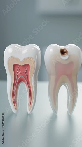 Healthy tooth model tooth anatomy dental caries tooth decay tooth cross section tooth nerve oral health dental care dentistry medical education tooth model dental decay cavity oral anatomy enamel gum