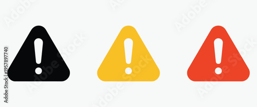 exclamation marks caution alarm set, danger signs collection, attention symbols vector illustration, warning and attention icons pack, hazard alert graphics, safety notification elements design,
