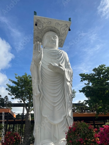 Guanyin statue on dragon at a buddhist temple