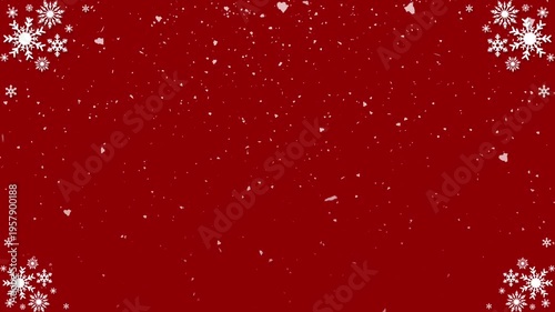 Christmas Snowflake Particles Moving Background with Magical Winter Glow