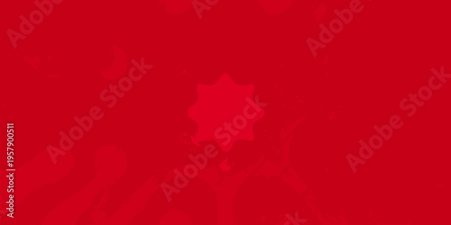 A vibrant red background featuring a subtle star shaped design