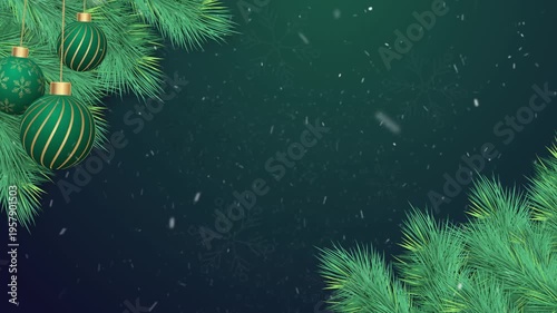 Christmas Snowflake Particles Moving Background with Magical Winter Glow