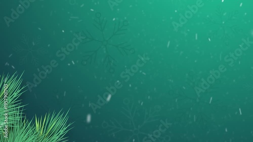 Christmas Snowflake Particles Moving Background with Magical Winter Glow
