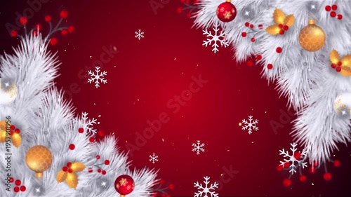 Christmas Snowflake Particles Moving Background with Magical Winter Glow