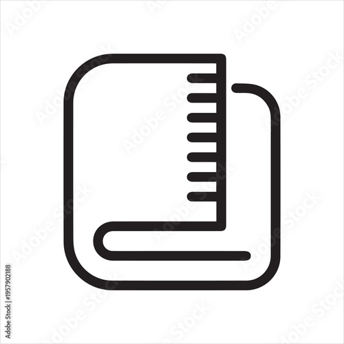 Towel icon. Symbol of room service in hotel, hostel, motel, inns. As well as spa, wellness and other salons. Pictogram for tourist places. Vector illustration isolated.