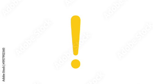 Yellow exclamation mark icon on white background