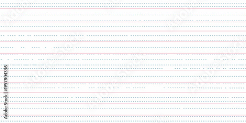 Close up of lined paper with red and blue margin lines