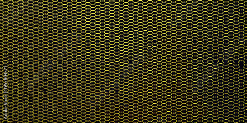 Golden honeycomb pattern fills the entire frame with geometric precision