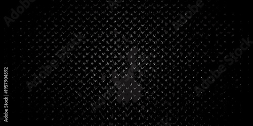 A shadowy figure emerges from a dense swarm of bat like shapes