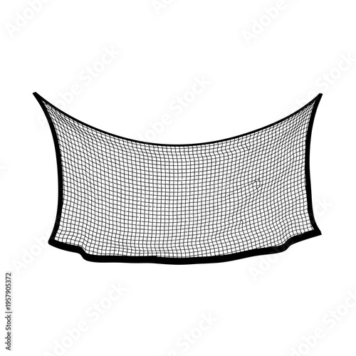 Safety Net Silhouette, Industrial Debris Mesh for Construction Site Hazard Prevention and Urban Building Safety
