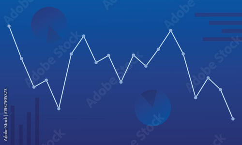 Business stock market investment graph growth technology background. chart economy forex finance increase rise. vector illustration fantastic hi-tech design. Financial Investment.