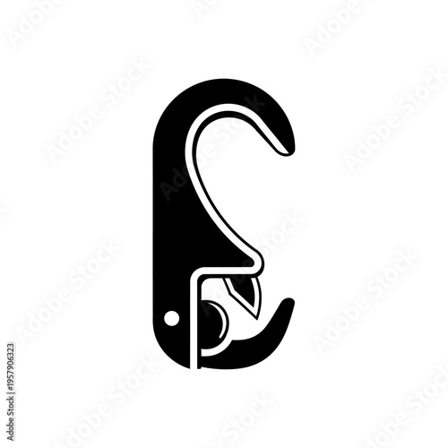 Seatbelt Cutter Silhouette, Protected Blade Safety Tool for Auto Emergency Rescue and Rapid Vehicle Extrication