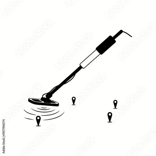 Magnetic Locator Silhouette for Metal Detecting Tubes and Underground Pipe Locating