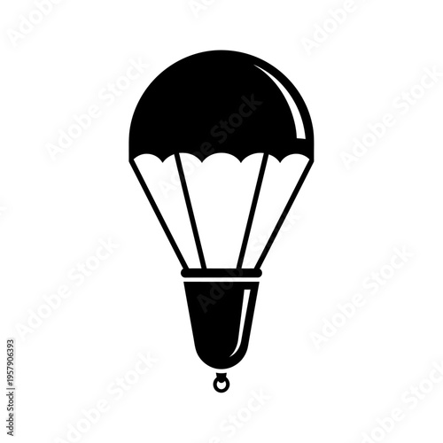 Subsea Lift Bag Silhouette, Parachute Flotation Device for Marine Salvage and Underwater Heavy Object Recovery