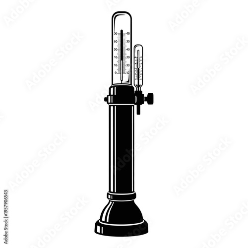 Salinometer Silhouette, Water Saltiness Tester for Marine Chemistry Gear and Oceanographic Environmental Study