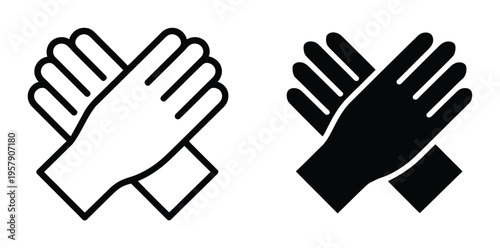 Hand Gesture Vector Illustration in Black and White
