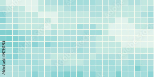 Abstract mosaic background with varying shades of teal and white