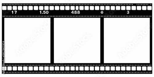 A strip of black and white 35mm film with frame numbers displayed