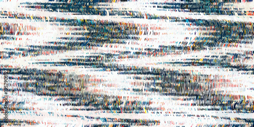 Abstract expressionist painting with layered horizontal brushstrokes