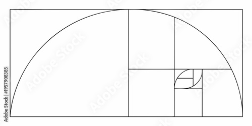 Diagram illustrating the golden ratio and geometric proportions