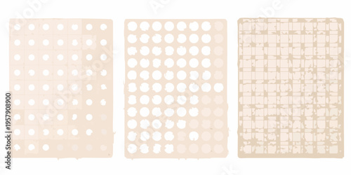 Three plastic trays with various hole patterns against a white background