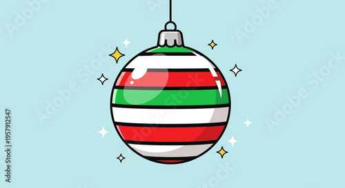 United Arab Emirates flag Christmas tree ball ornament hanging