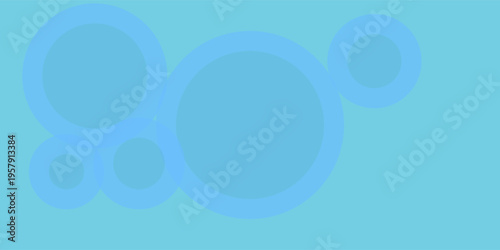 Nice simple and modern minimalist background, blue gradient, circle effect, Memphis abstract background, gold art, light layout, graphic design.