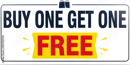 buy one get one free banner transparent background