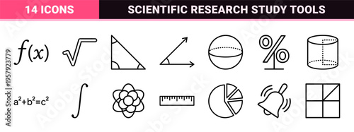 Mathematics and Science Education Outline Symbols for Academic Research and Technical Study Data Visualization Projects