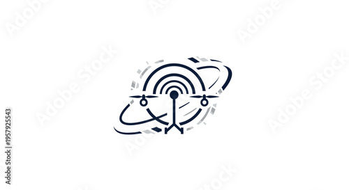 Wireless Communication Network Technology Concept Illustration