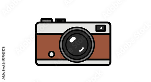 Vintage Camera Illustration, Retro Photography Equipment Design