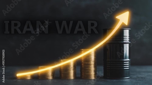 A symbolic video about the rise in oil prices due to the war in Iran