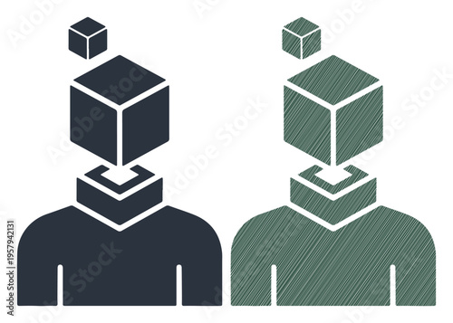 Abstract representation of digital mind, data processing, and artificial intelligence concept
