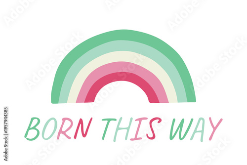 Colorful rainbow shape Abrosexual pride flag Happy pride day LGBTQIA community Pride Month Vector hand drawn doodle for posters, stickers, logo, cards