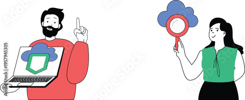 Collaborative cloud computing and data analysis between colleagues