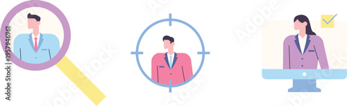 Professional background check and verification process illustration