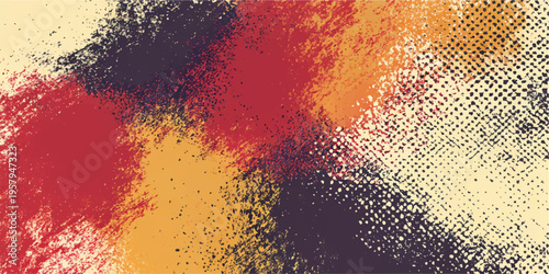 Abstract vivid color explosion of mixed hues, artfully combined in a digital painting. A dynamic interplay of light and shadow creates a modern, abstract art.