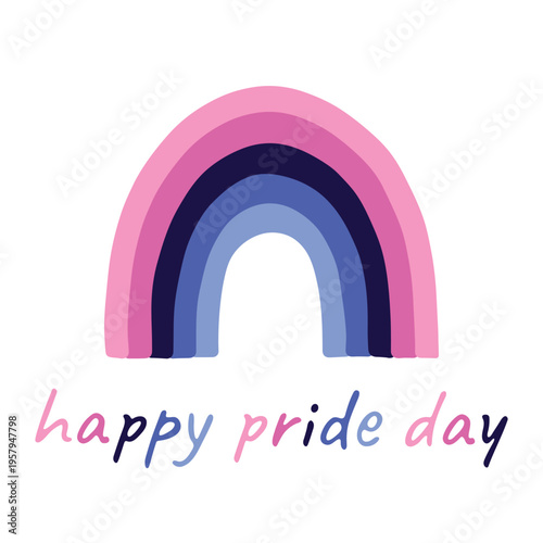 Colorful rainbow shape Omnisexual pride flag Happy pride day LGBTQIA community Pride Month Vector hand drawn doodle for posters, stickers, logo, cards
