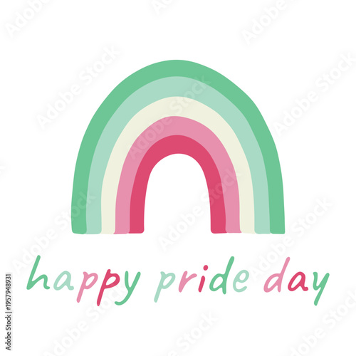 Colorful rainbow shape Abrosexual pride flag Happy pride day LGBTQIA community Pride Month Vector hand drawn doodle for posters, stickers, logo, cards