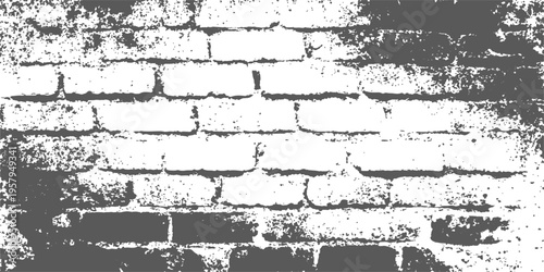 Abstract textured grayscale brick wall, a study in contrasts of light and shadow, highlighting the durable facade and industrial simplicity. 