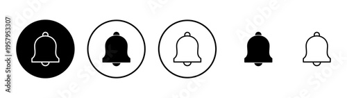 Bell icon vector. Notification sign and symbol for web site design