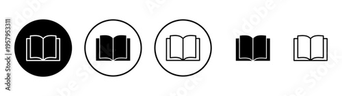 Book icon vector. open book sign and symbol. ebook icon