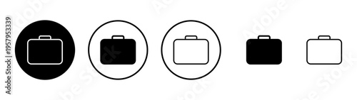 Briefcase icon vector. suitcase sign and symbol. luggage symbol.
