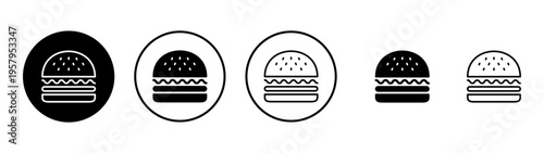 Burger icon vector. burger sign and symbol. hamburger