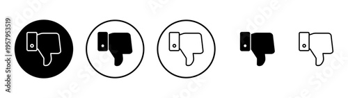 Dislike icon vector. dislike sign and symbol. Hand with thumb down