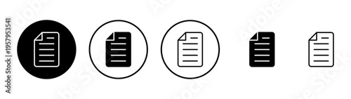Document icon vector. Paper sign and symbol. File Icon