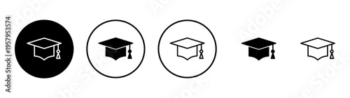 Education icon vector. Graduation cap sign and symbol. Graduate. Students cap