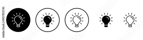 Lamp icon vector. Light bulb sign and symbol. idea symbol.