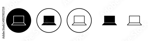 Laptop icon vector. computer sign and symbol