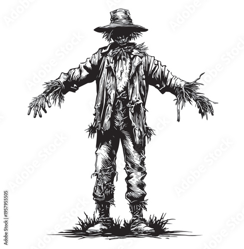 scarecrow horror vector
